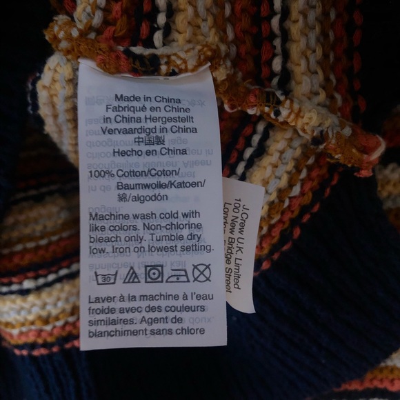 MADEWELL Arden cotton v-neck long-sleeved boxy fit striped sweater, size M. - Picture 8 of 8